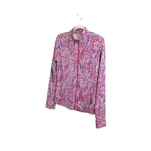 Tommy Bahama Multi-Color Full-Zip Jacket – Stretch Knit – Size Small/Medium Fit